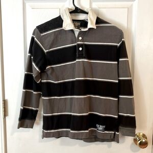 Casual striped rugby shirt